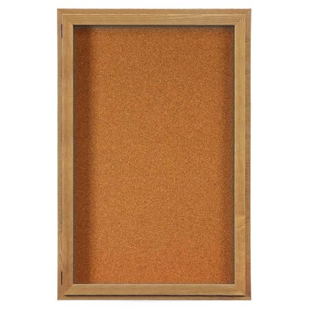 United Visual Products Indoor Enclosed Combo Board, 72"x36", Satin Frame/Black & Pumice UVCB7236-BLACK-PUMICE